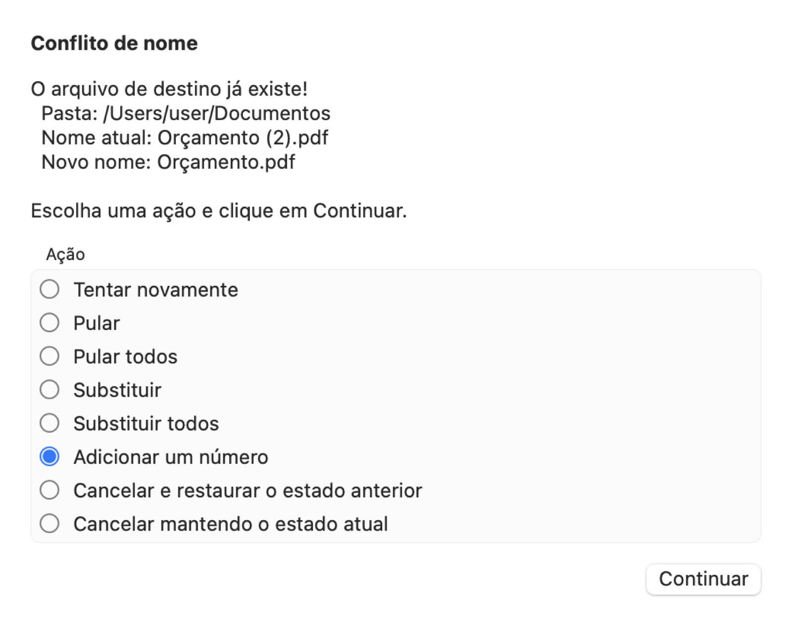 Conflito de nome
