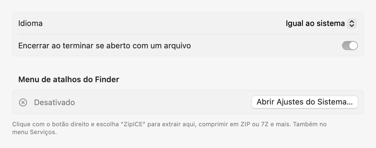 Ajustes: Geral